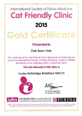 Gold Standard Cat Care at Oak Barn Vets!